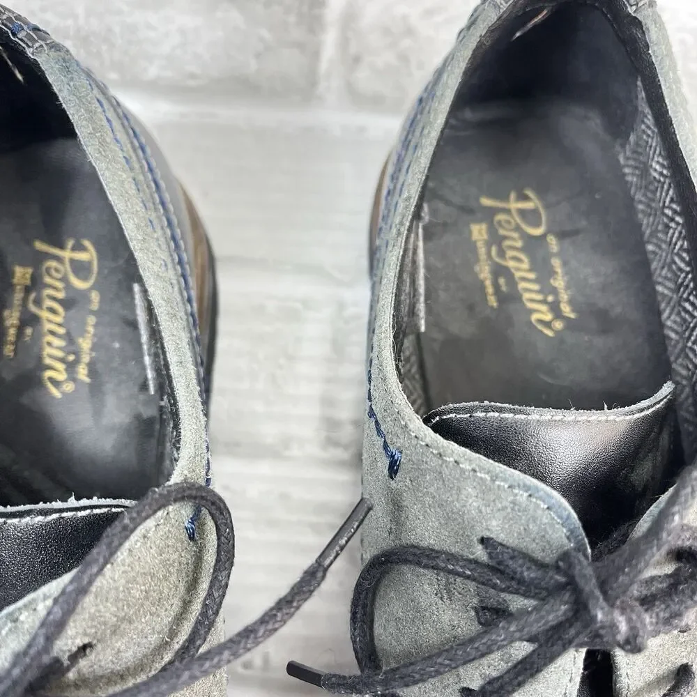 Original Penguin Plain Toe 2 Men's Size 13 Black and Gray Leather Dress Shoes